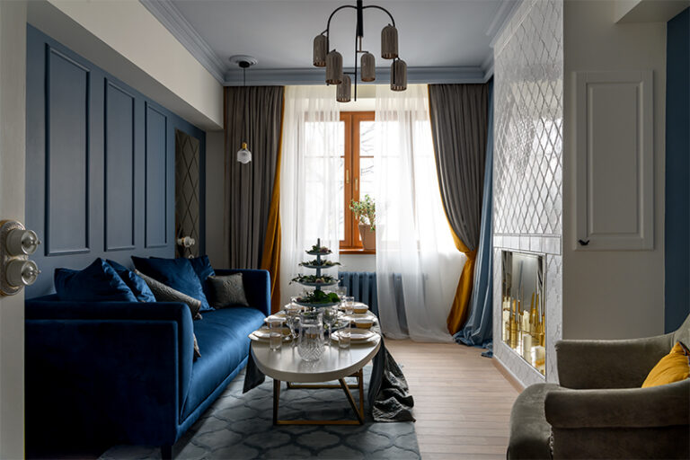Blue living room