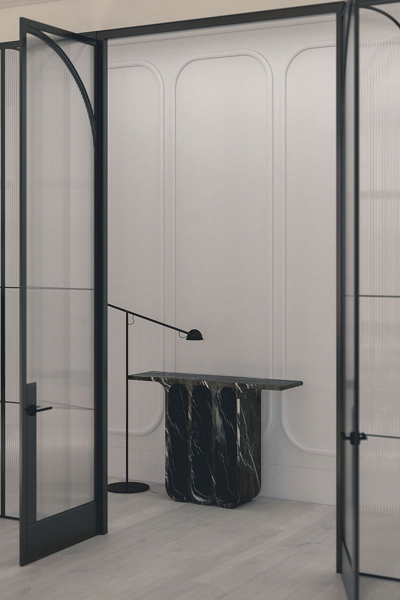 Contemporary kitchen with Gaudi profiles, view 4