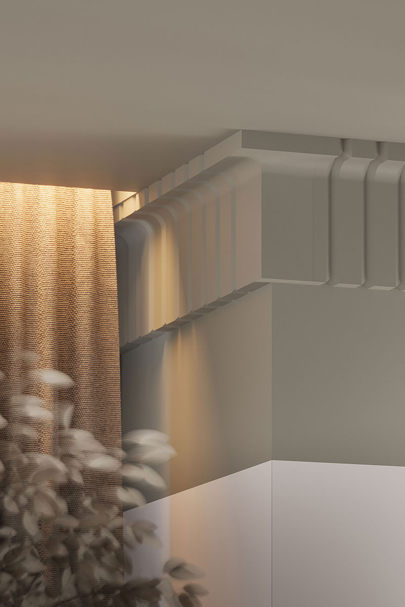 Modern kitchen with Gaudi profiles, view 3