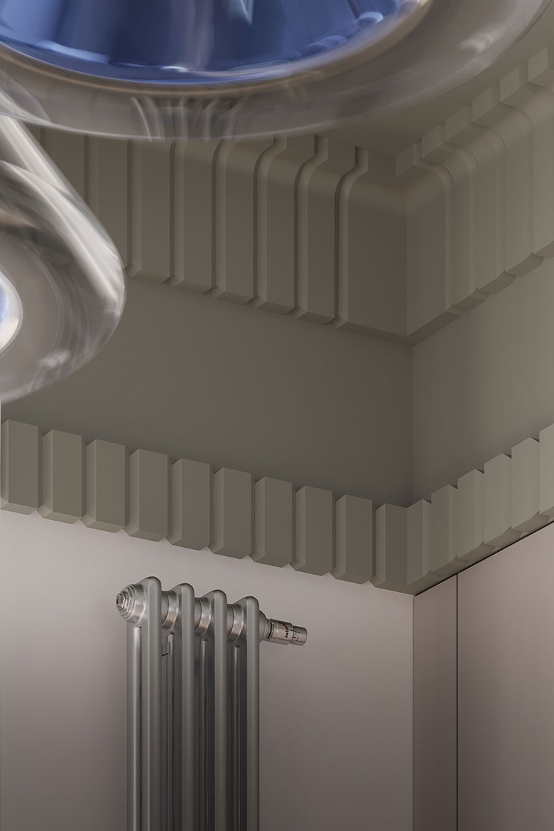 Modern kitchen with Gaudi profiles, view 4