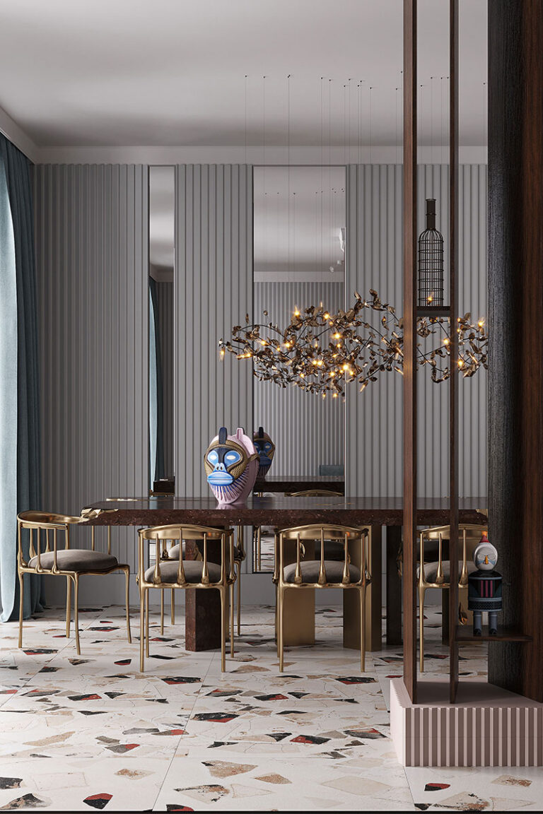 Panelled living room
