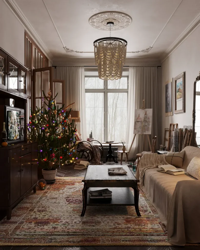 Living room interior using Gaudi Coving products
