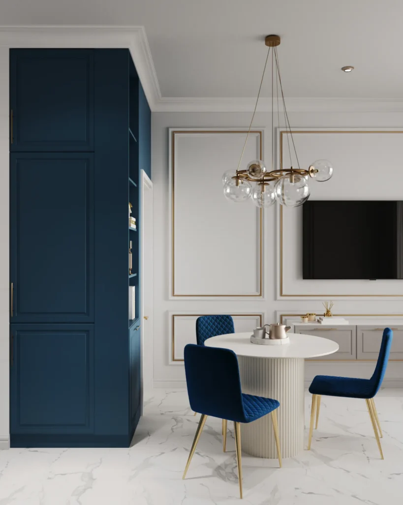 Blue and White Interior Design