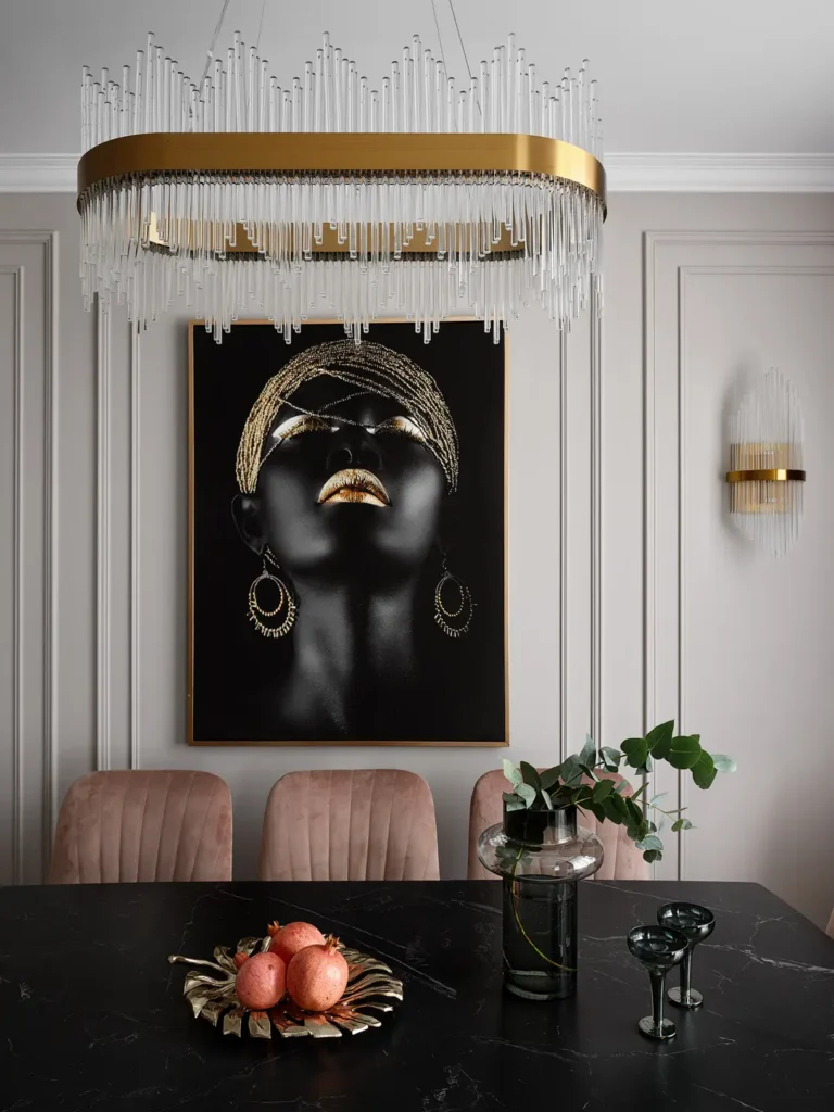 Finished dining room interior showcasing Gaudi Coving