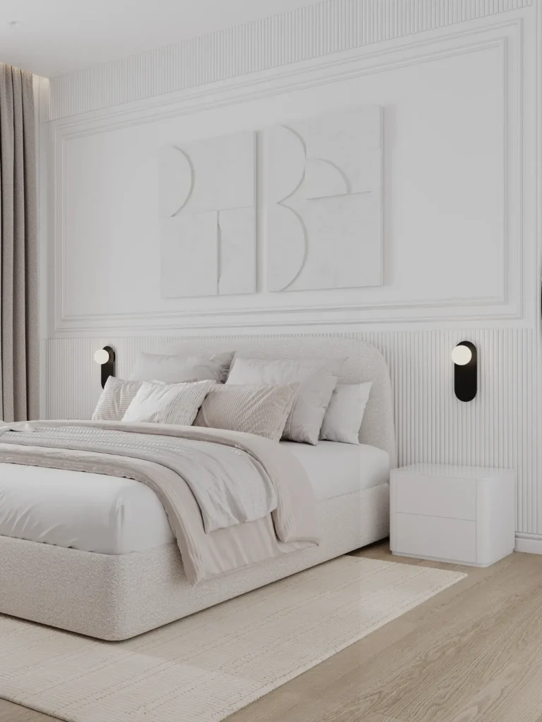 Real Irish bedroom featuring Gaudi Coving products
